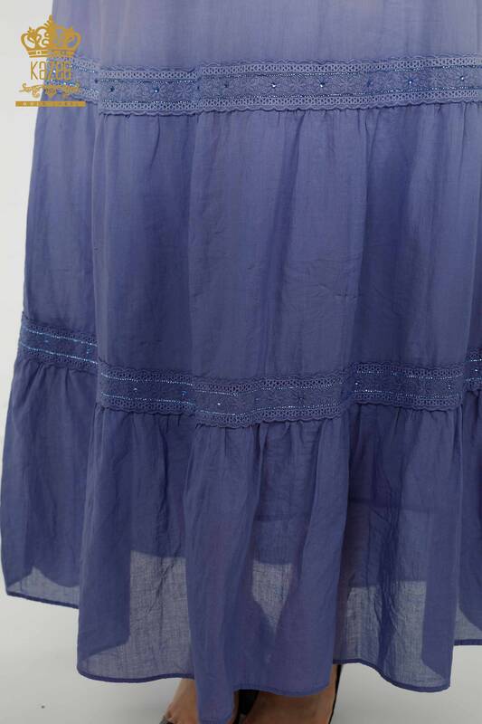 Женская юбка оптом - Переход цвета - Индиго - 20442 | КАZEE