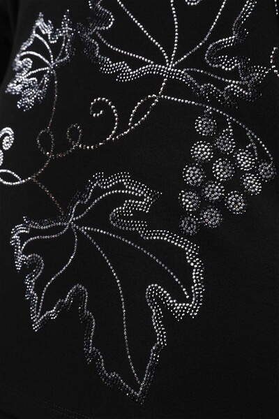 оптовая продажа женской гребаной хлопчатобумажной ткани большого размера с узором в виде листьев - 77909 | КАZЕЕ - Thumbnail