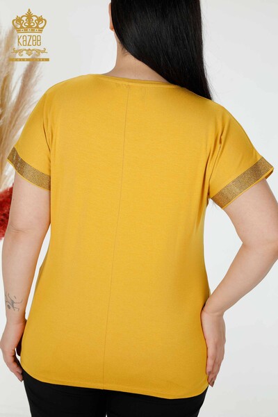 женская блузка оптом с вышивкой шафраном - 78918 | КАZЕЕ - Thumbnail