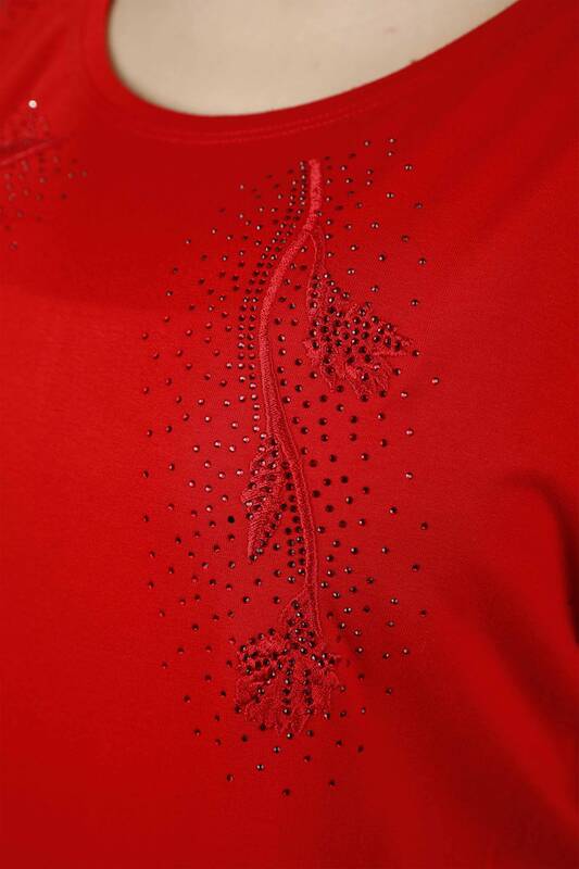 Оптовая женская вышивка из гребенного хлопка с цветочным узором - 77635 | КАZЕЕ