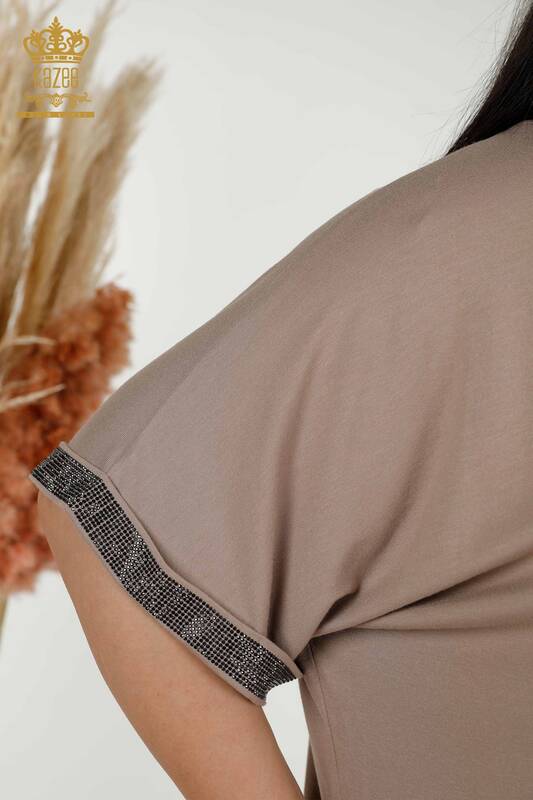 женская блузка оптом - с рисунком - норка - 79325 | КАZEE