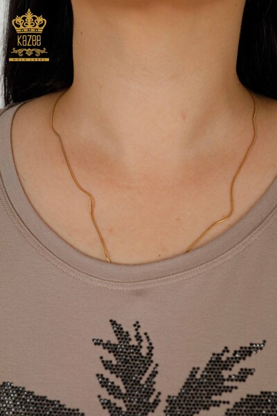 женская блузка оптом - с рисунком - норка - 79325 | КАZEE - Thumbnail