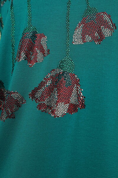 оптовая продажа женщин чесаный хлопок вышивка вышитые красочные розы шаблон - 77878 | КАZЕЕ - Thumbnail