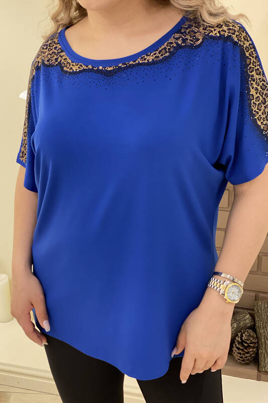женская оптовая продажа блузки с леопардовым принтом - 77539 | Каzee