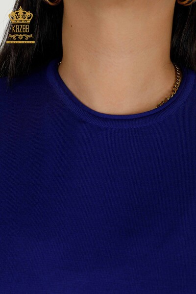 Женский вязаный свитер оптом американская модель электрический цвет - 30443 | КАZEE - Thumbnail