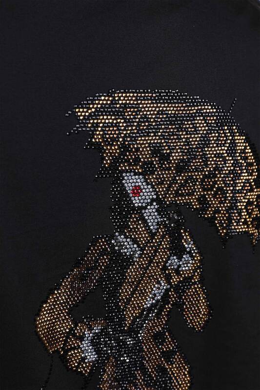 Женская рубашка оптом с кристаллическами камнями - 20023 | КАZЕЕ