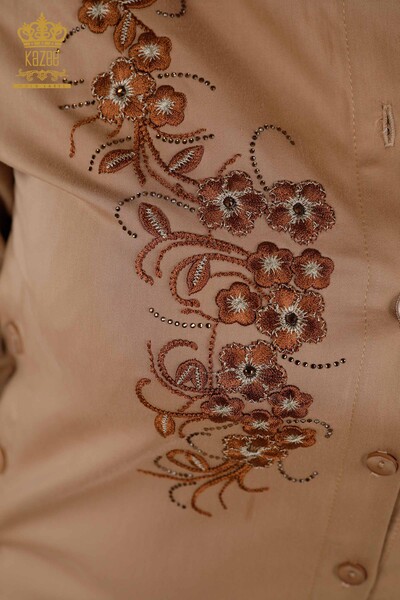 Женские рубашки оптом Детали на пуговицах Норка - 20395 | КАZEE - Thumbnail