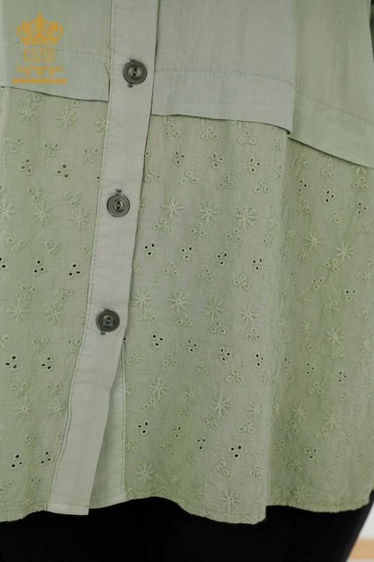 Женские рубашки оптом цвета переход хаки - 20321 | КАZEE