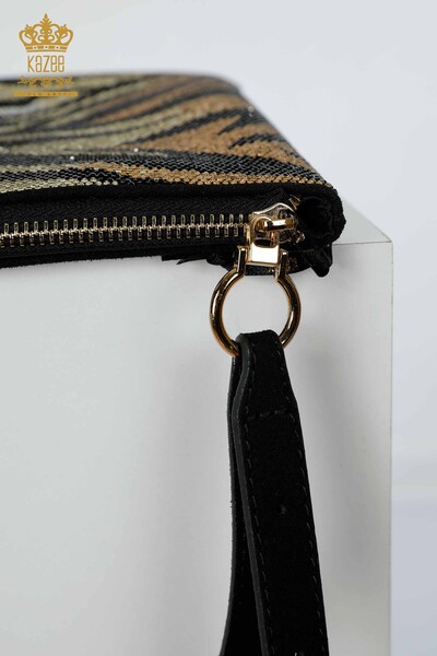 Женская сумка оптом Зебра Вышитая камнем Черная - 529 | КАZЕЕ - Thumbnail