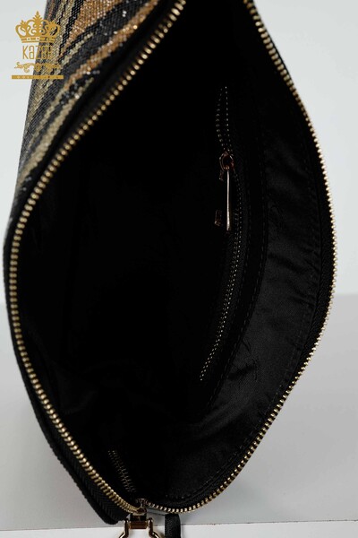 Женская сумка оптом Зебра Вышитая камнем Черная - 529 | КАZЕЕ - Thumbnail