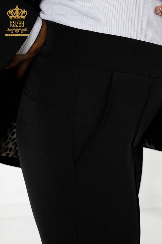 Женский классический костюм оптом леопардовый узор черный - 30002 | КАZEE
