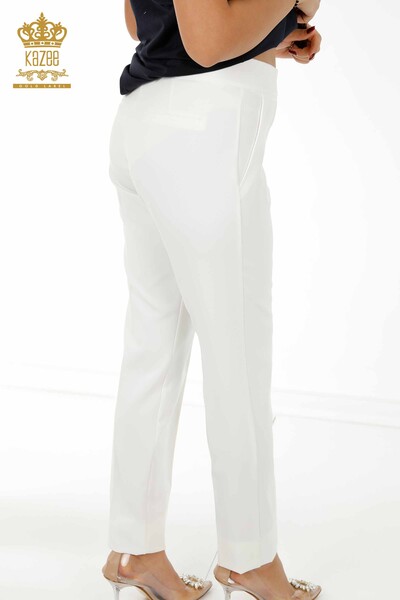 Женский классический костюм оптом - Леопардовый узор - Экрю - 30002 | KAZEE - Thumbnail