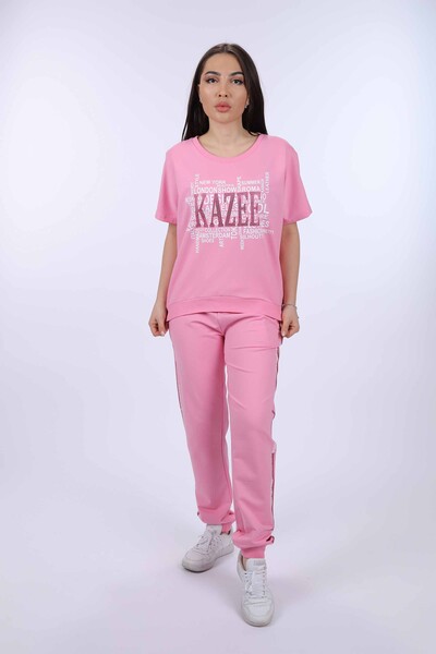 Kazee - Женский спортивный костюм с принтом Kazee с коротким рукавом - 17206 | КАZЕЕ (1)