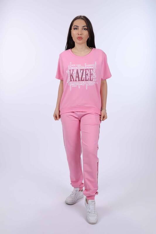 Женский спортивный костюм с принтом Kazee с коротким рукавом - 17206 | КАZЕЕ