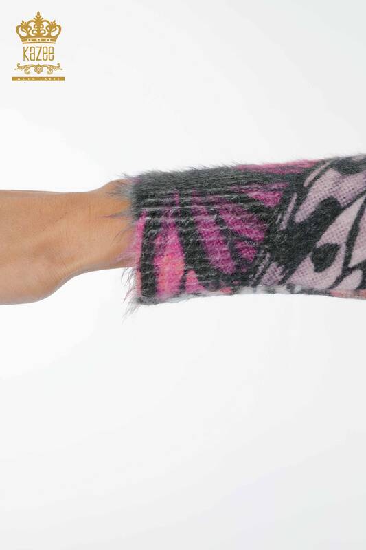 оптовый женский свитер с цифровой печатью, пурпурный - 18929 | КАZЕЕ