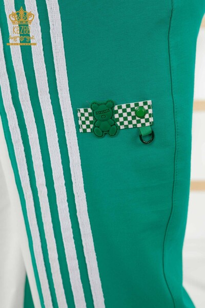 женский спортивный костюм оптом - два цвета - зеленый экрю - 20370 | КАZEE - Thumbnail