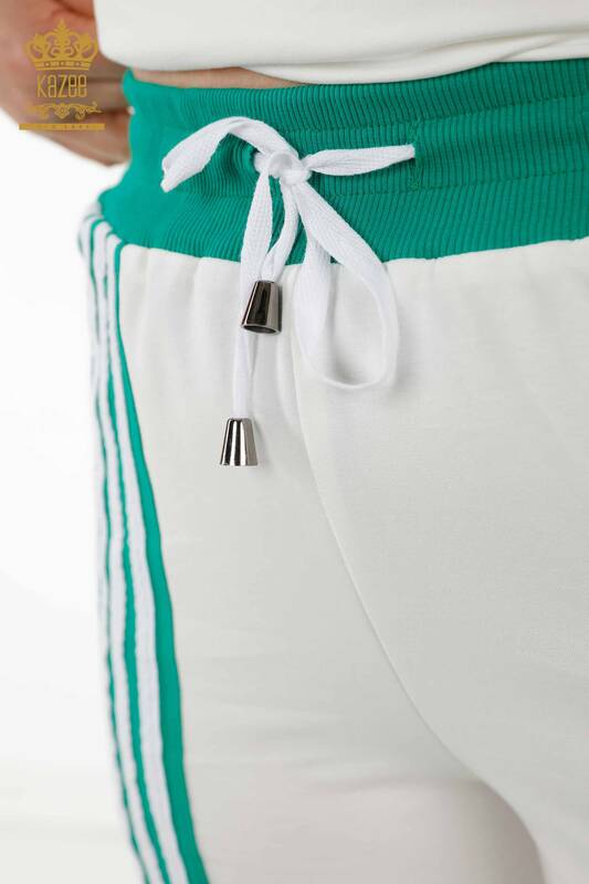 женский спортивный костюм оптом - два цвета - зеленый экрю - 20370 | КАZEE