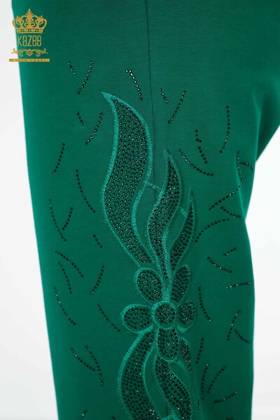 женский спортивный костюм оптом Тюль подробно зеленый - 17463 | КАZEE - Thumbnail