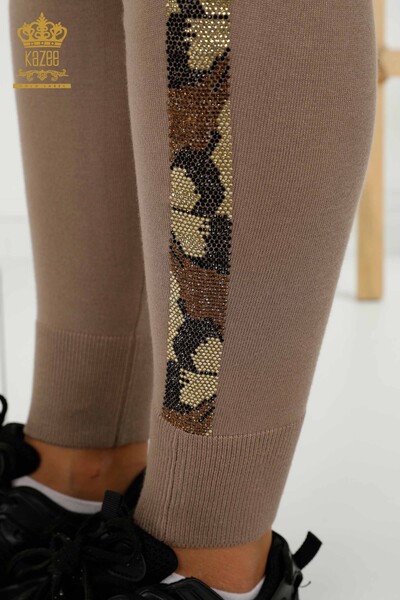 Женский спортивный костюм оптом - Узор бабочки - Норка - 16678 | КАZEE - 11