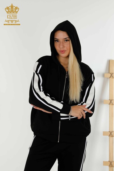 Женский спортивный костюм оптом - Два цвета - Черный и белый - 17561 | КАZEE - Thumbnail