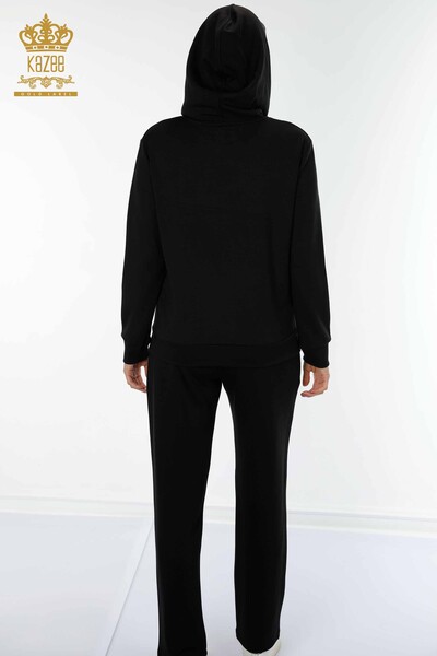 Женский спортивный костюм, оптовая продажа, тигровый узор, черный - 17437 | КАZEE - Thumbnail