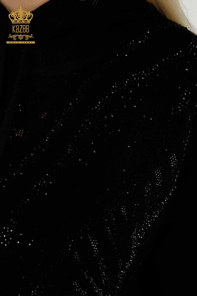 Женский спортивный костюм оптом - С капюшоном - Черный - 17564 | КАZEE - Thumbnail