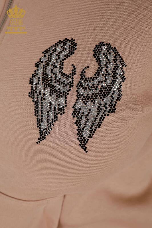 женский спортивный костюм оптом норка с узором в виде крыла ангела - 17466 | КАZEE