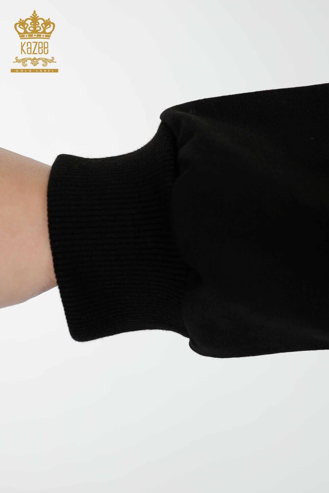 Женский спортивный костюм, оптовая продажа, черный узор с крыльями ангела - 17481 | КAZEE - 5