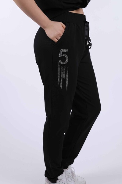 Женский спортивный костюм на молнии с вышивкой оптом - 17215 | КАZЕЕ - Thumbnail