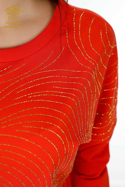 женский спортивный костюм оптом с рисунком оранжевого цвета - 17460 | КАZEE - Thumbnail