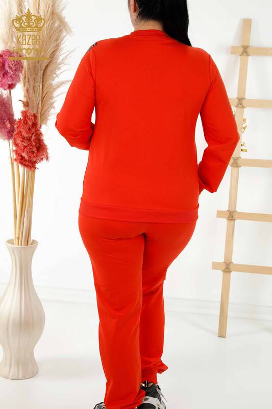 Женский спортивный костюм оптом - Тигровый узор - Оранжевый - 17495 | КАZEE