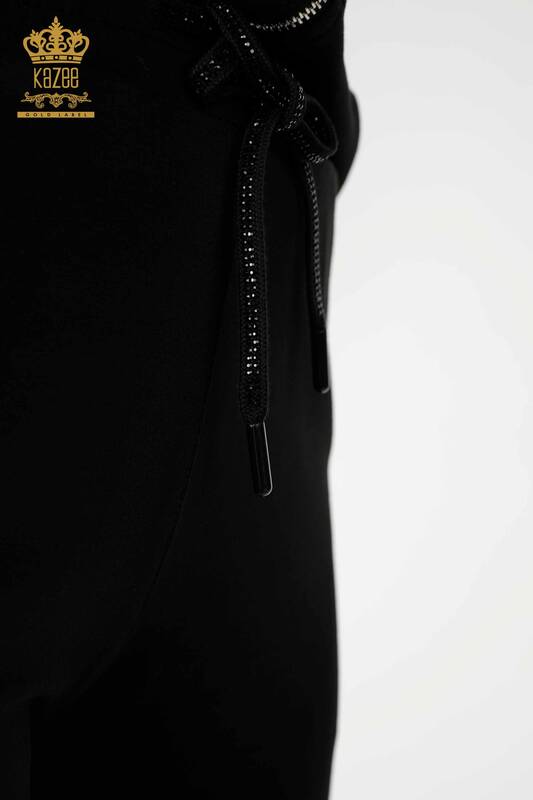 женский спортивный костюм оптом черный с капюшоном - 17447 | КАZEE