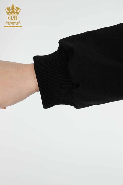 женский спортивный костюм оптом черный с капюшоном - 17483 | КАZEE - Thumbnail