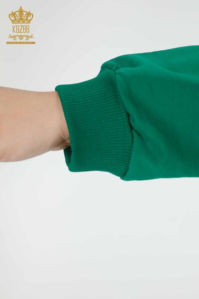 женский спортивный костюм оптом зеленый с капюшоном - 17483 | КАZEE - Thumbnail