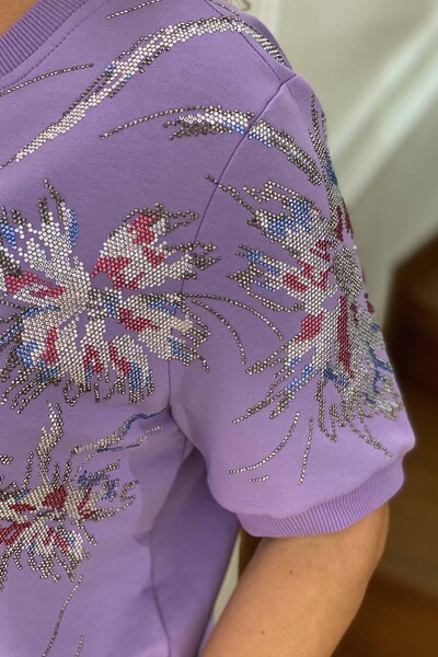 Женский спортивный костюм оптом с цветочными деталями, американская модель - 17211 | КАZЕЕ - Thumbnail