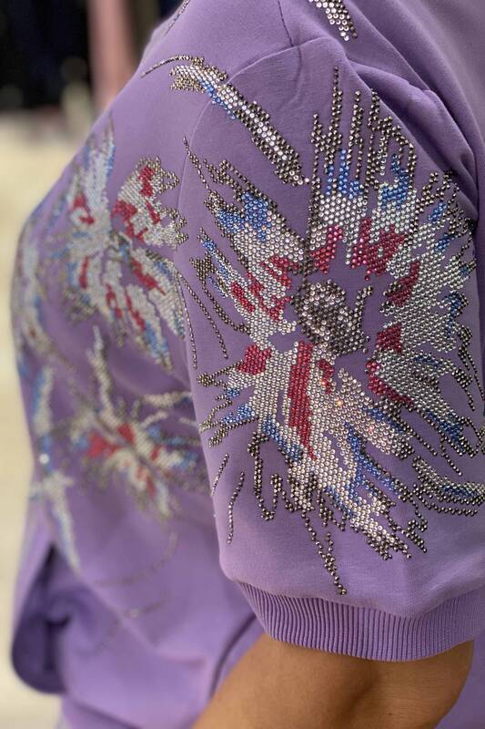 Женский спортивный костюм оптом с цветочными деталями, американская модель - 17211 | КАZЕЕ