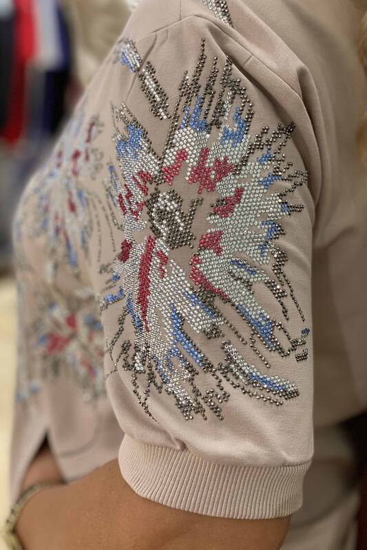 Женский спортивный костюм оптом с цветочными деталями, американская модель - 17211 | КАZЕЕ