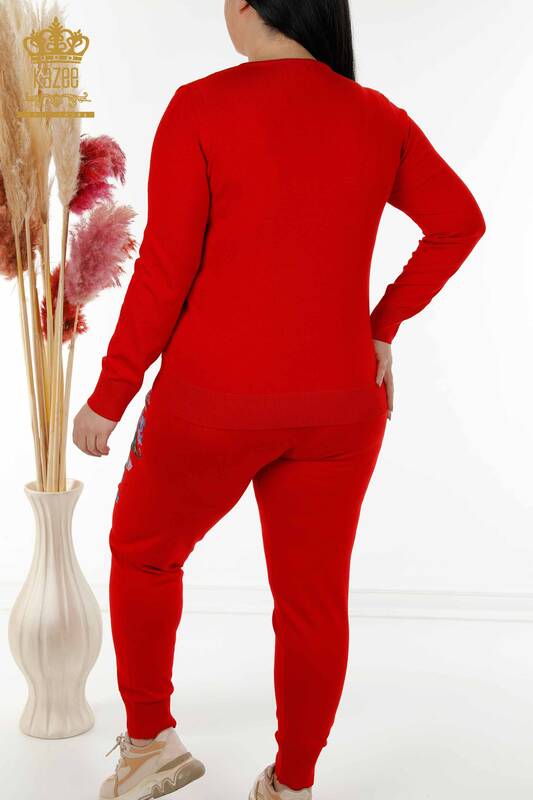 женский спортивный костюм оптом цветочный красный - 16522 | КАZEE