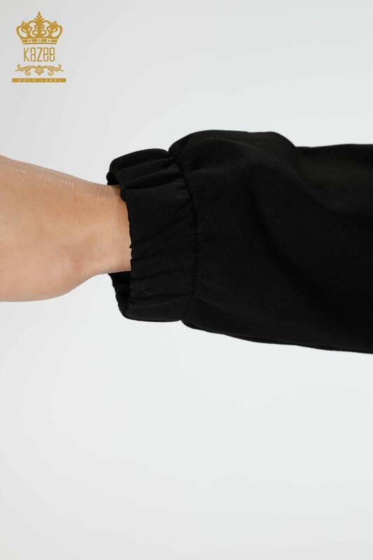 женский спортивный костюм оптом буквенная деталь черный - 17444 | КАZEE