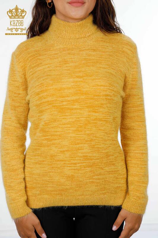 Женский свитер ангора оптом водолазка базовый с люриксом - 19080 | КАZЕЕ