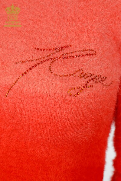 Женский свитер ангора оптом водолазка градиент с логотипом фирмы - 18586 | КАZЕЕ - Thumbnail