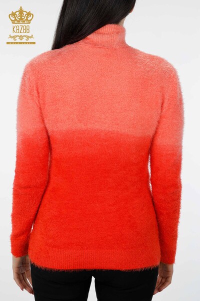 Женский свитер ангора оптом водолазка градиент с логотипом фирмы - 18586 | КАZЕЕ - Thumbnail