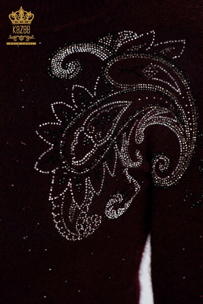 Женский свитер ангора оптом водолазка с камнями узорами - 18901 | КАZЕЕ - Thumbnail