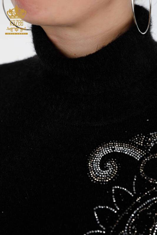 Женский свитер ангора оптом водолазка с камнями узорами - 18901 | КАZЕЕ