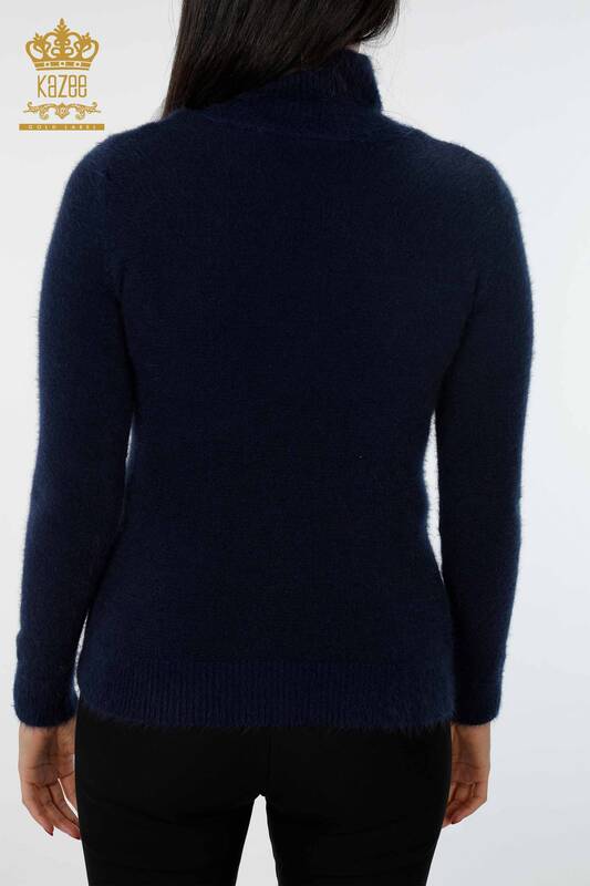Женский свитер ангора оптом водолазка спереди надписью - 18730 | КАZЕЕ