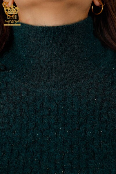 Женский свитер ангора оптом водолазка вышивка с люриксом - 19070 | КАZЕЕ - Thumbnail