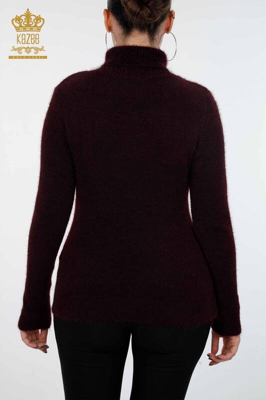 Женский свитер ангора оптом водолазка вышивка с узорам камнями - 18873 | КАZЕЕ
