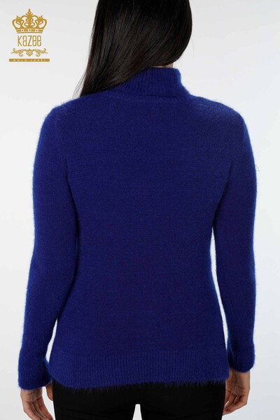 Женский свитер ангора оптом вышивка с камнями в виде кошки - 18759 | КАZЕЕ - 16