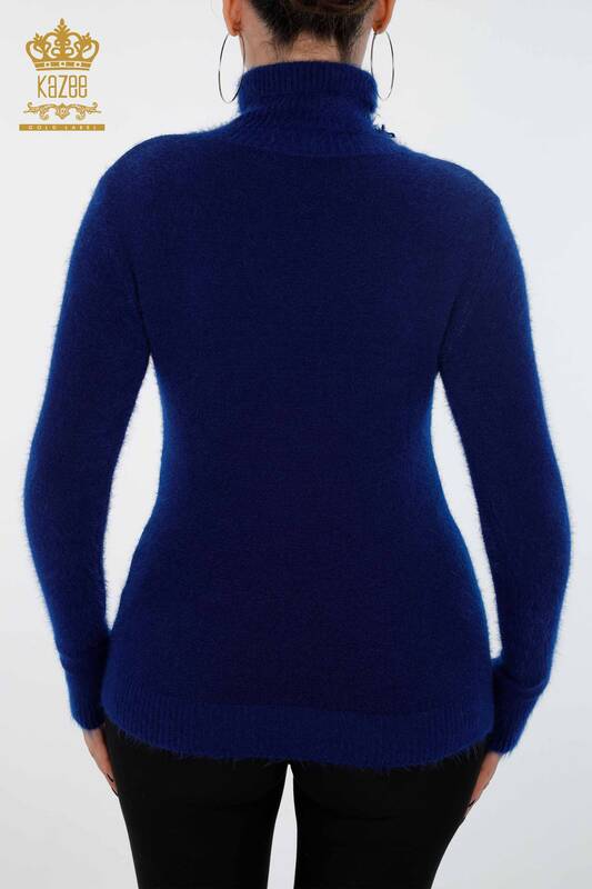 Женский свитер ангора водолазка линии с камнями - 18908 | КАZЕЕ