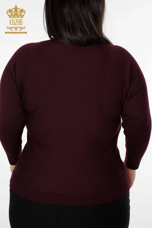 Женский свитер трикотаж оптом летучая мышь с камнями логотопим фирмы - МАРСАЛА - 15550 | КАZEE